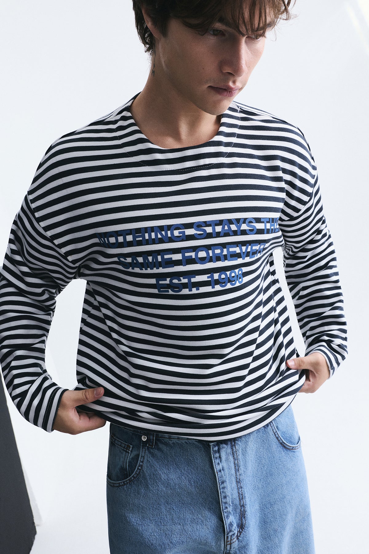 Oversized Striped Sweatshirt
