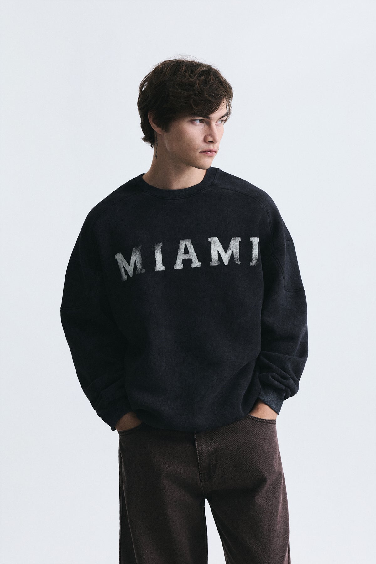 Miami Printed Bike Neck Sweatshirt