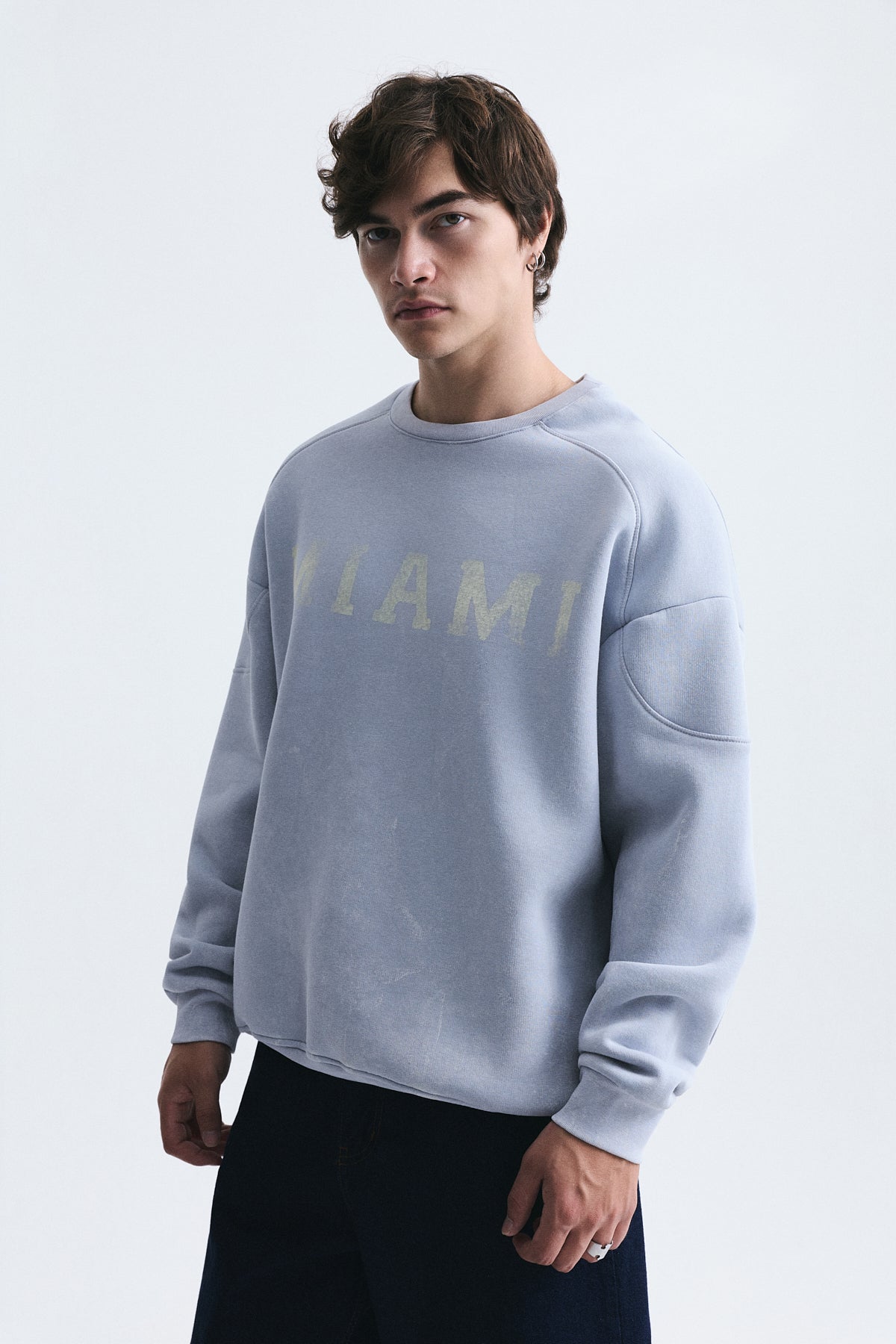 Miami Printed Bike Neck Sweatshirt