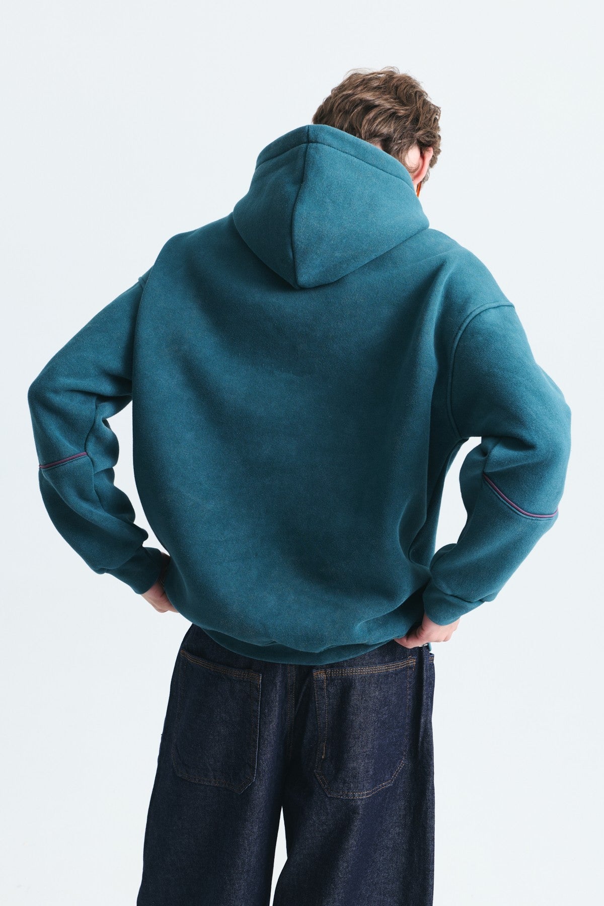 Boxy Fit Printed Hooded Sweatshirt