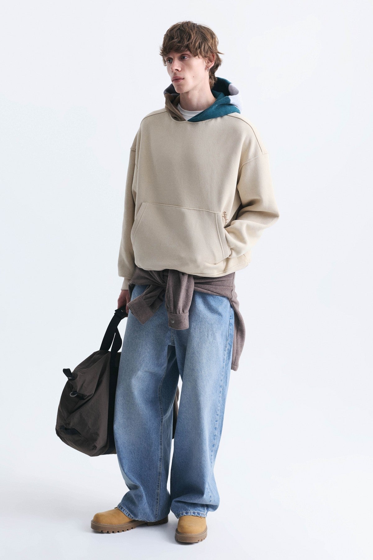 Boxy Fit Hooded Sweatshirt
