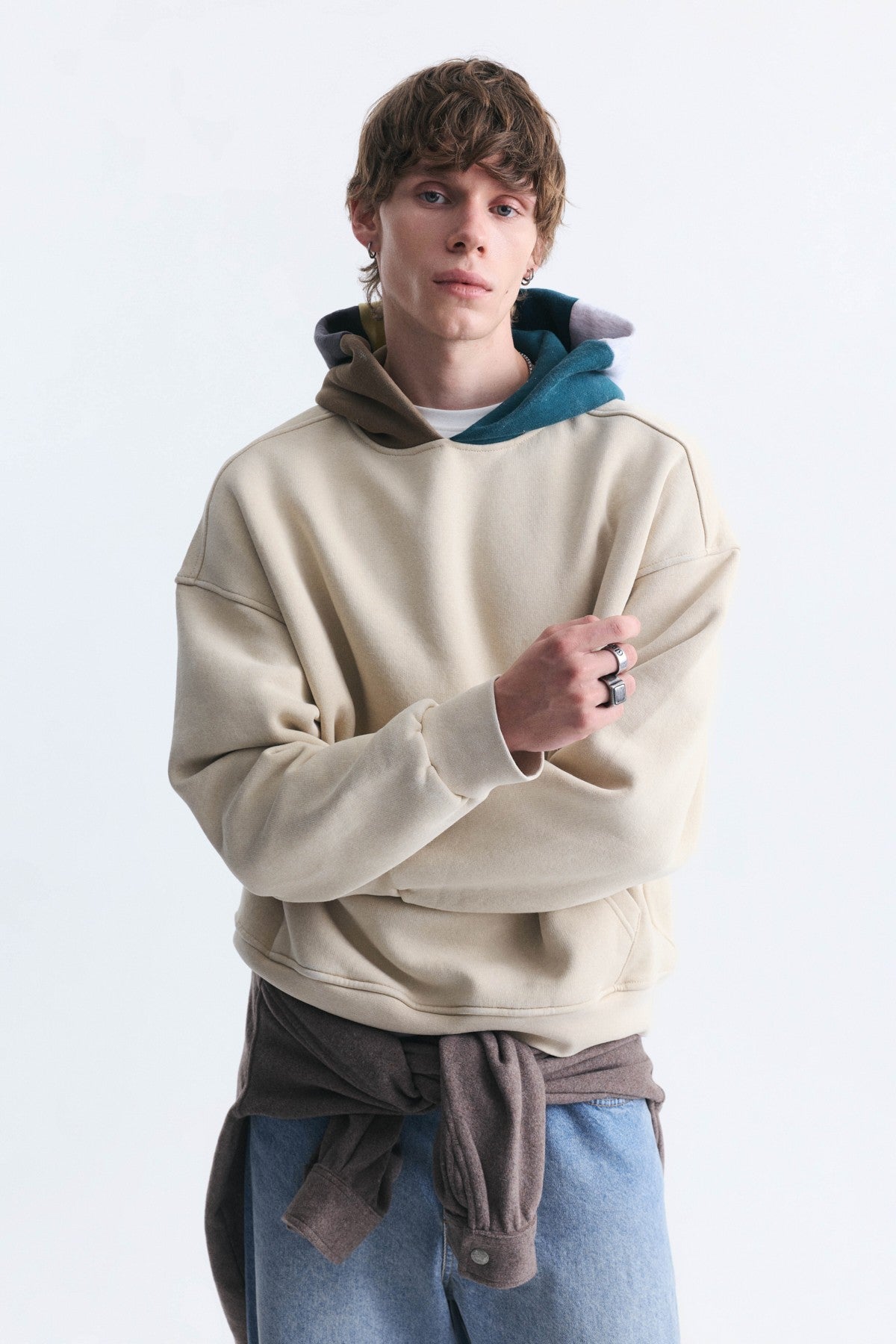 Boxy Fit Hooded Sweatshirt
