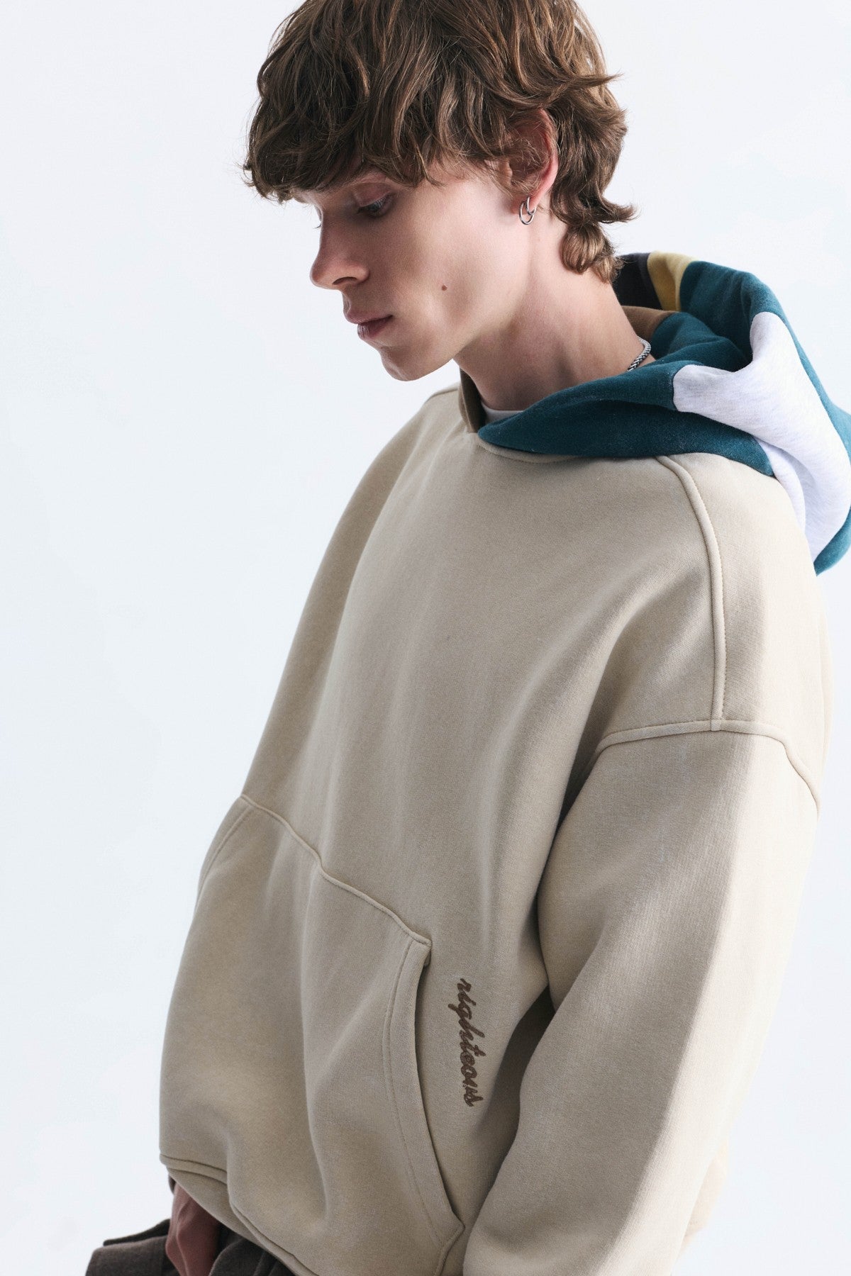 Boxy Fit Hooded Sweatshirt