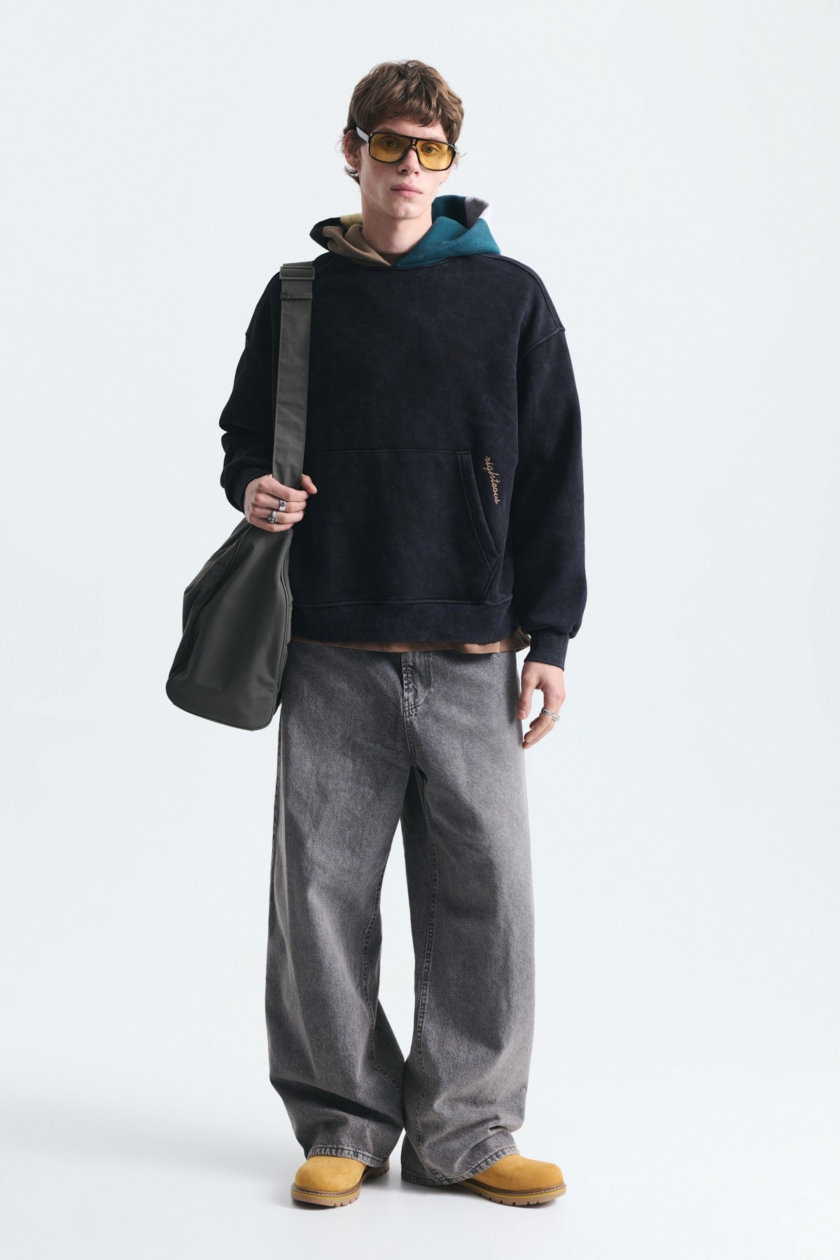 Boxy Fit Hooded Sweatshirt