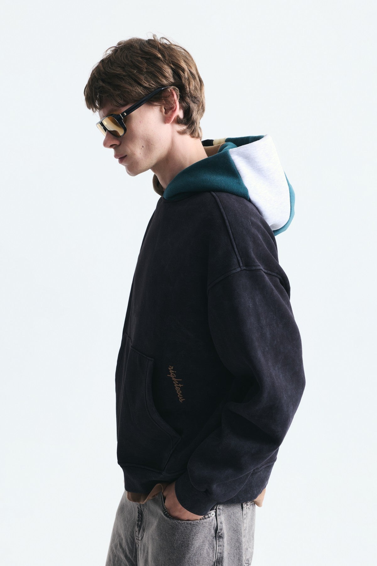 Boxy Fit Hooded Sweatshirt