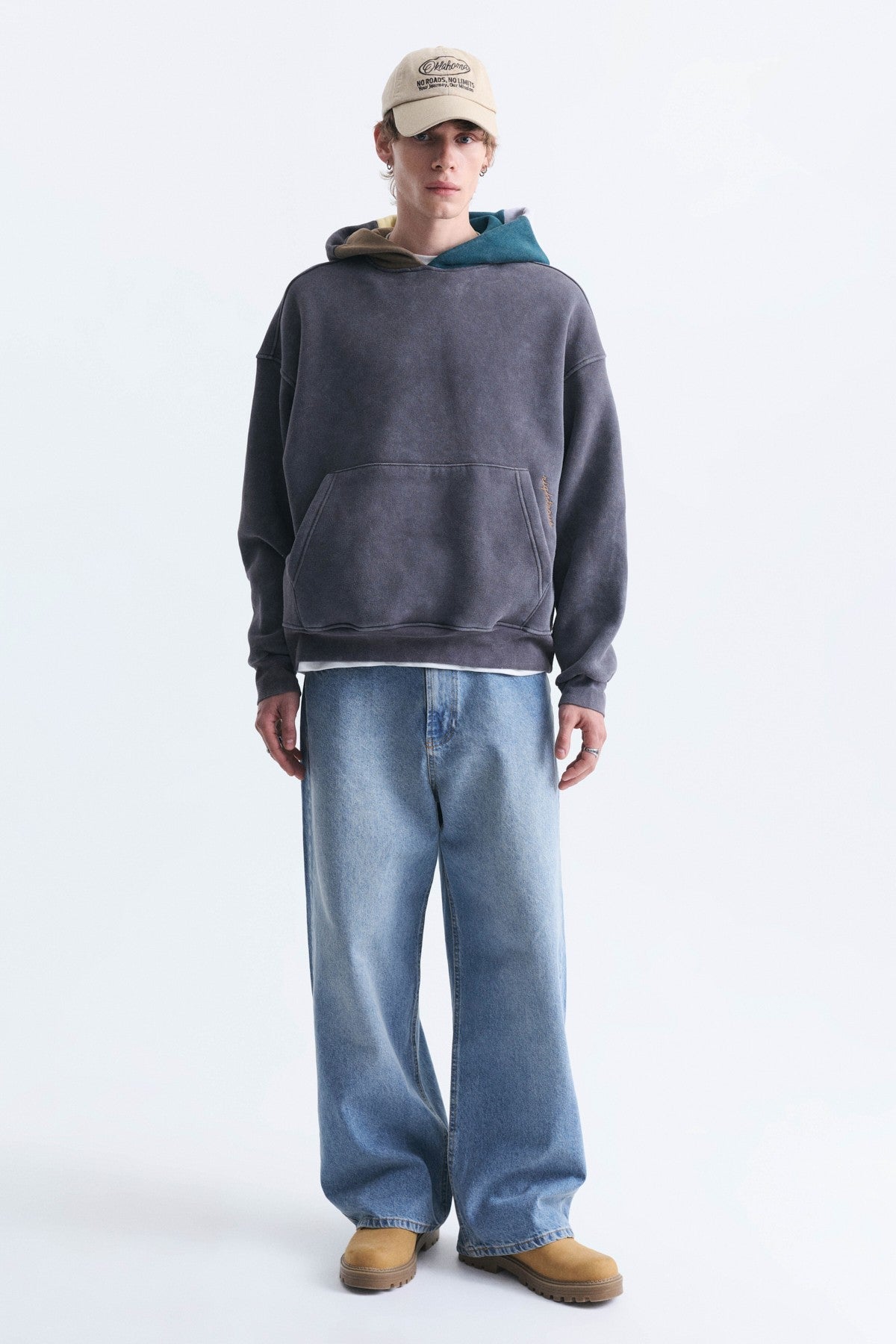 Boxy Fit Hooded Sweatshirt