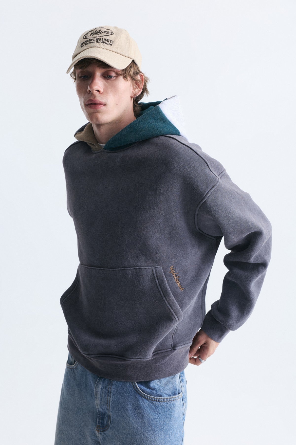 Boxy Fit Hooded Sweatshirt