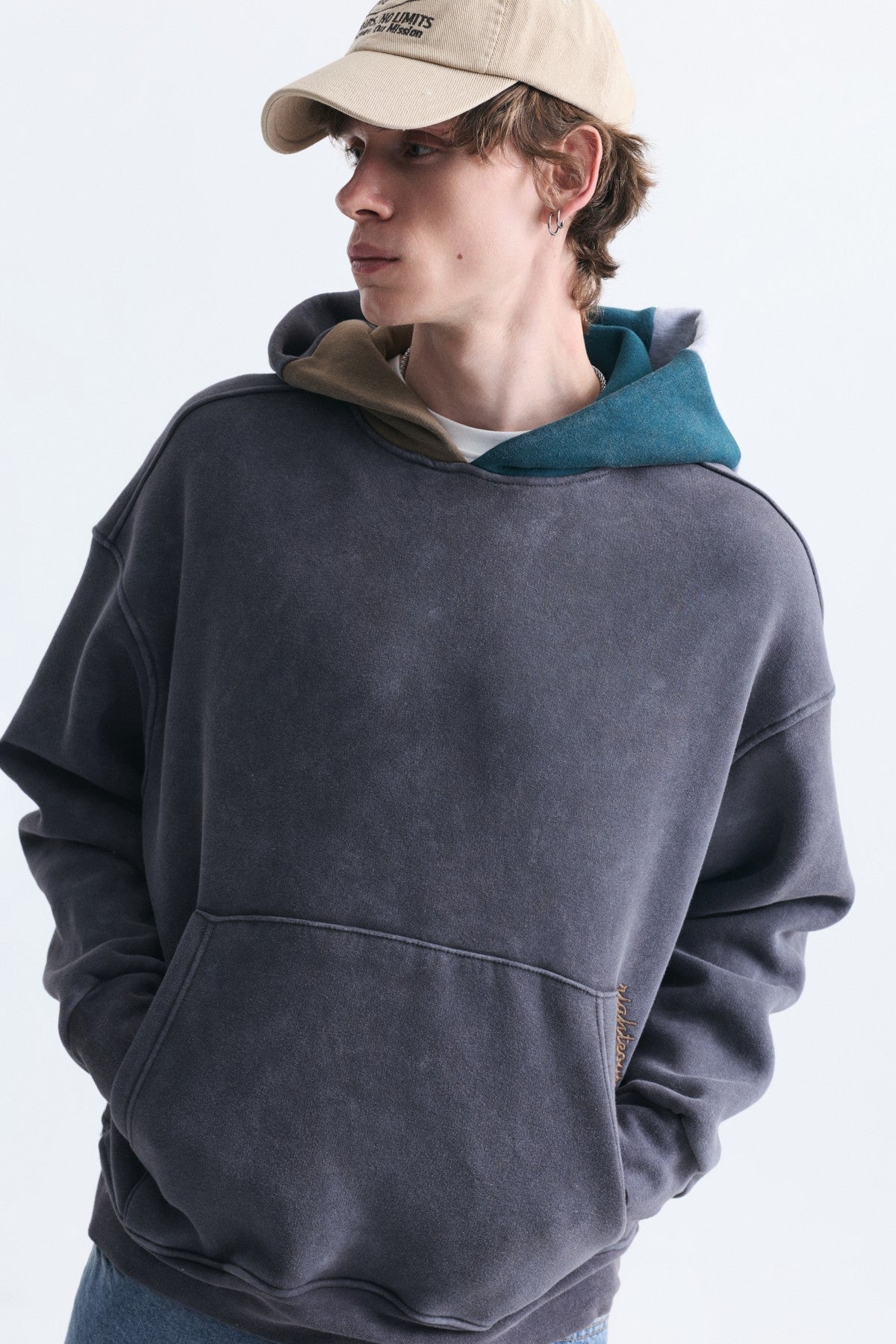 Boxy Fit Hooded Sweatshirt