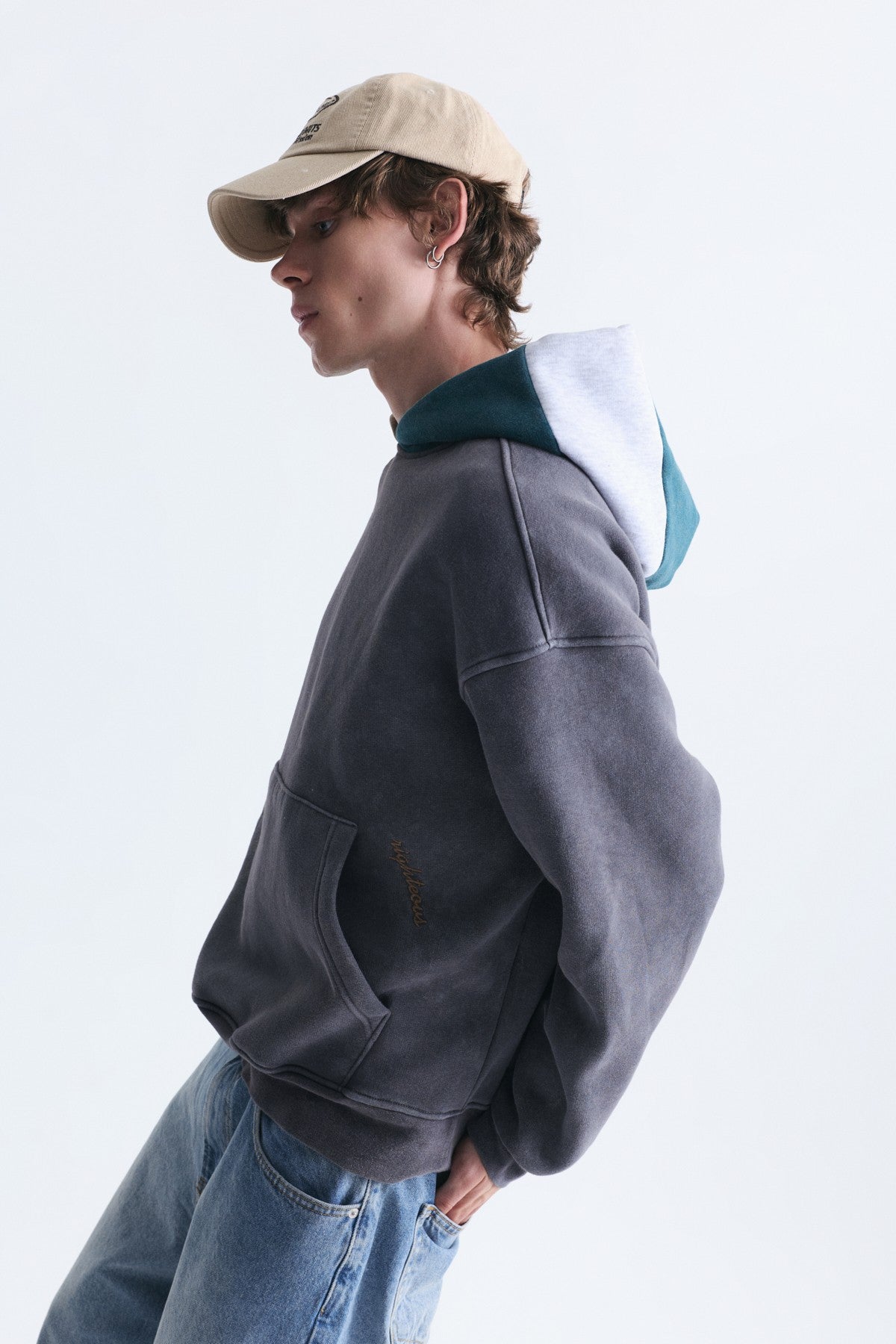 Boxy Fit Hooded Sweatshirt