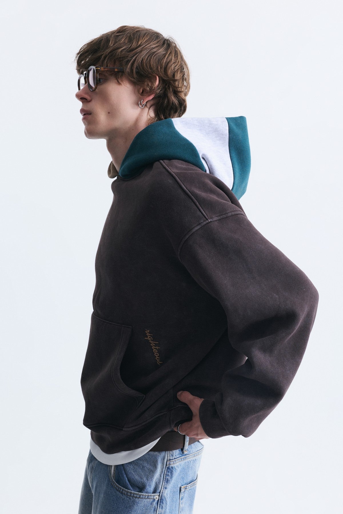 Boxy Fit Hooded Sweatshirt