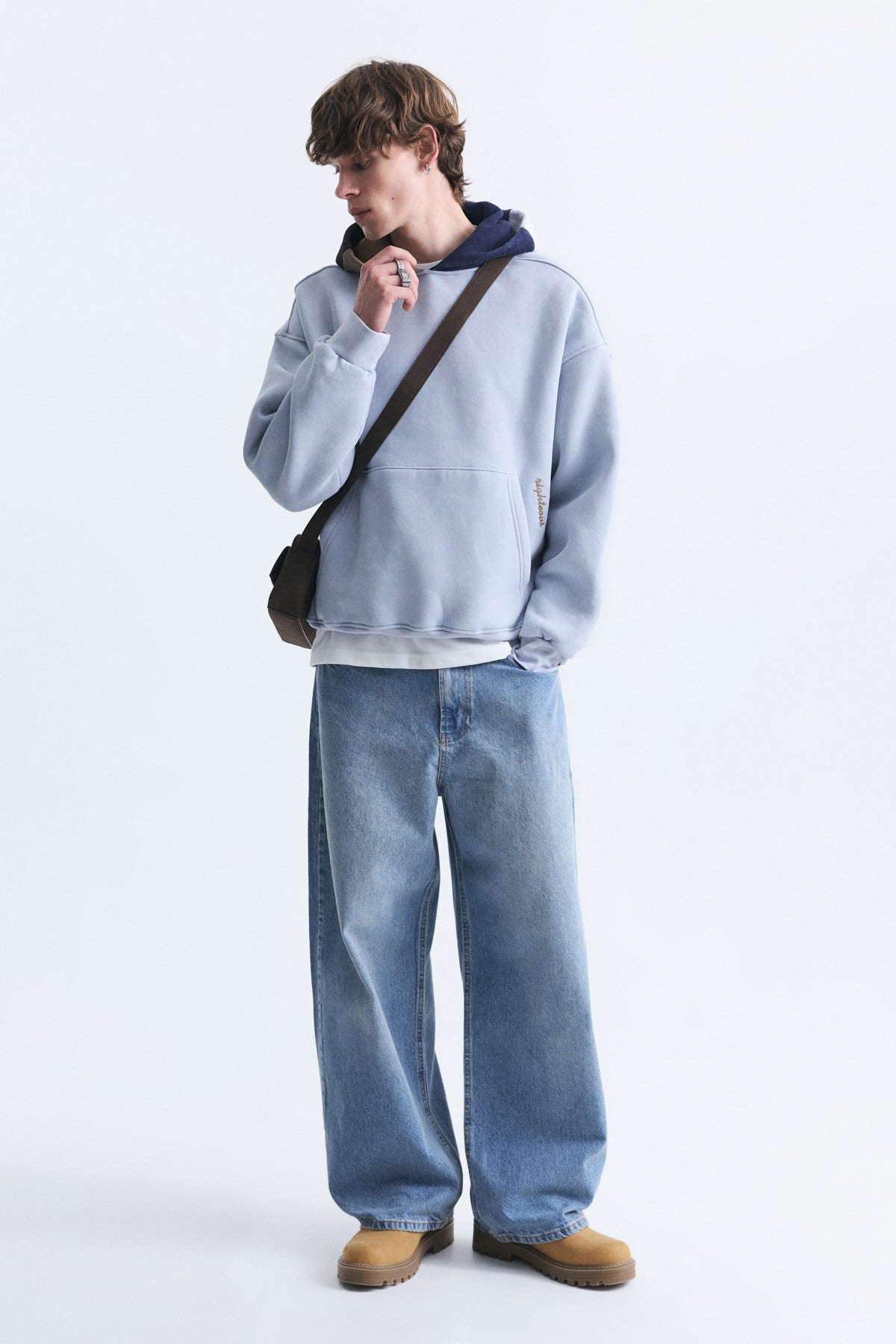 Boxy Fit Hooded Sweatshirt