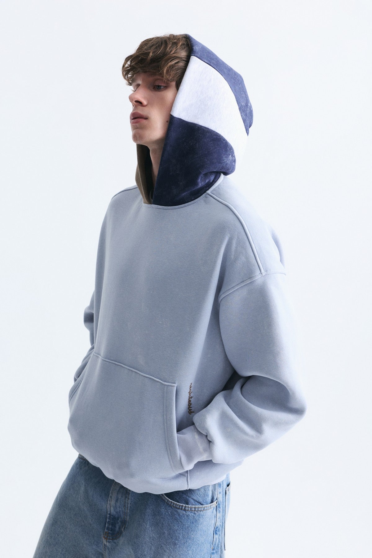 Boxy Fit Hooded Sweatshirt
