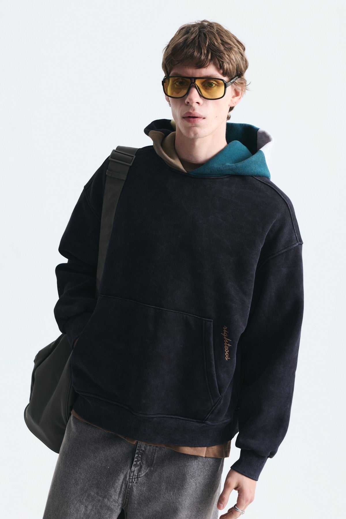 Boxy Fit Hooded Sweatshirt