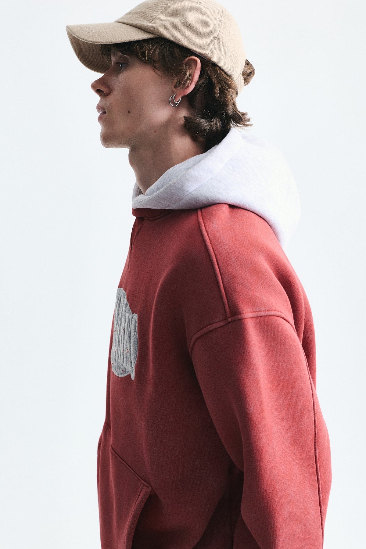 Oversized Printed Hooded Sweatshirt V70-266
