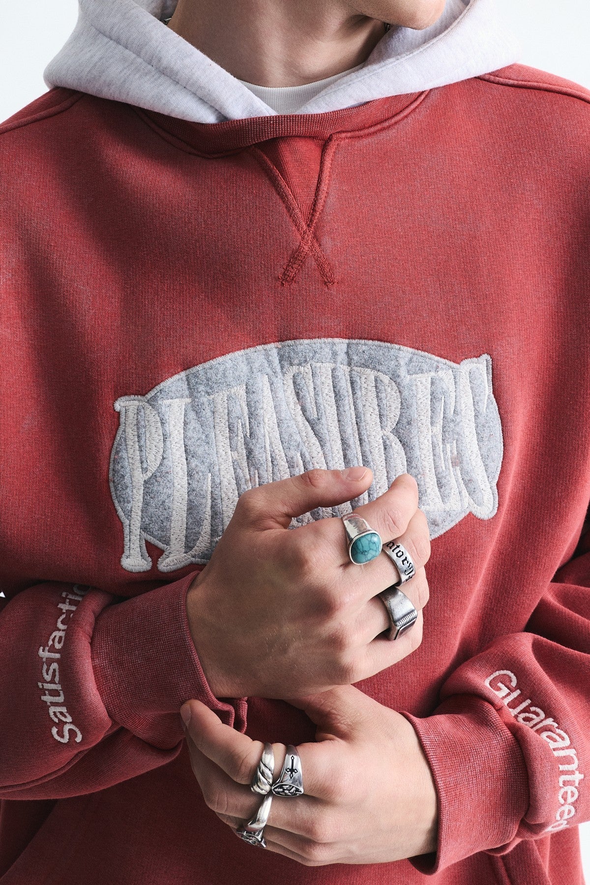 Oversized Printed Hooded Sweatshirt V70-266