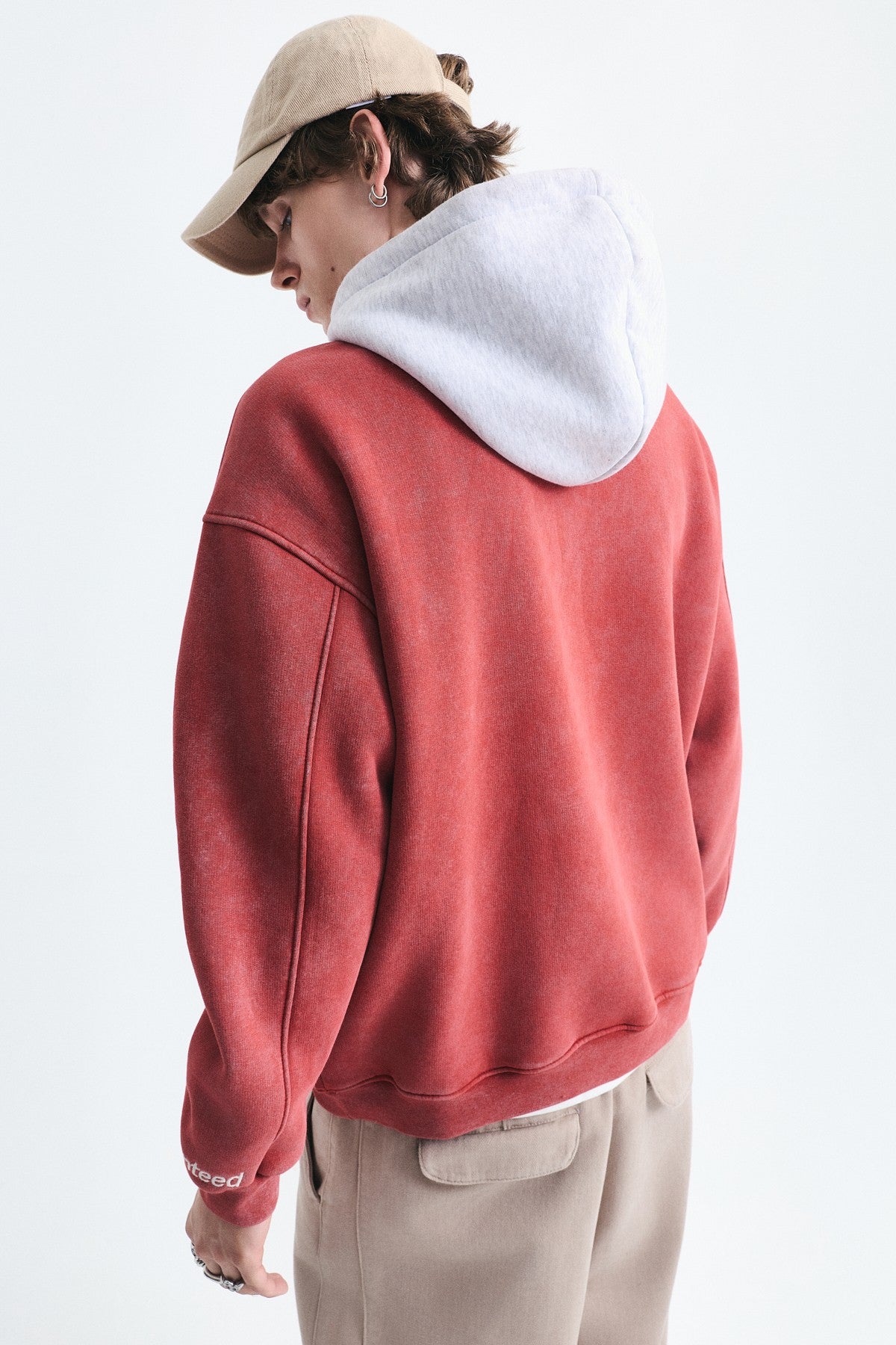 Oversized Printed Hooded Sweatshirt V70-266