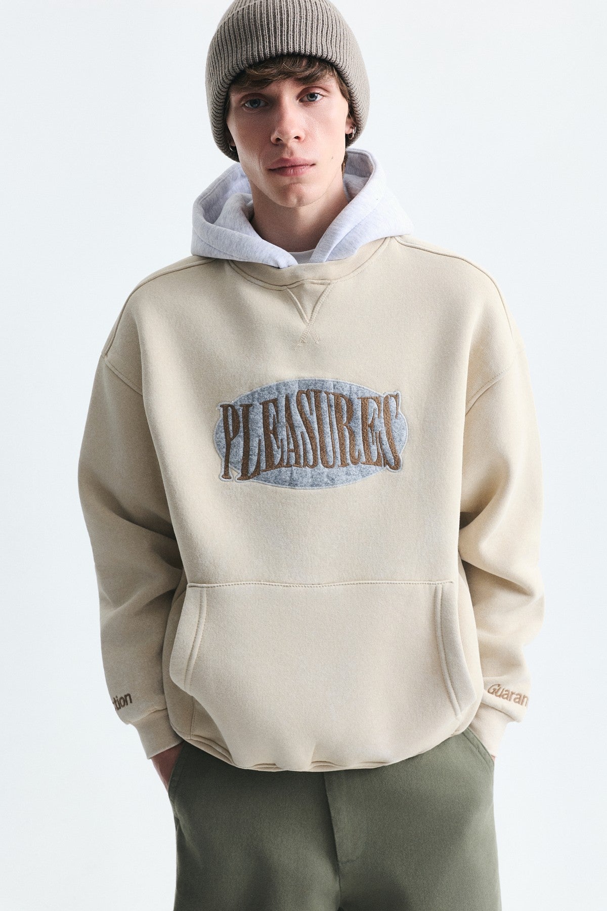 Oversized Printed Hooded Sweatshirt V70-266
