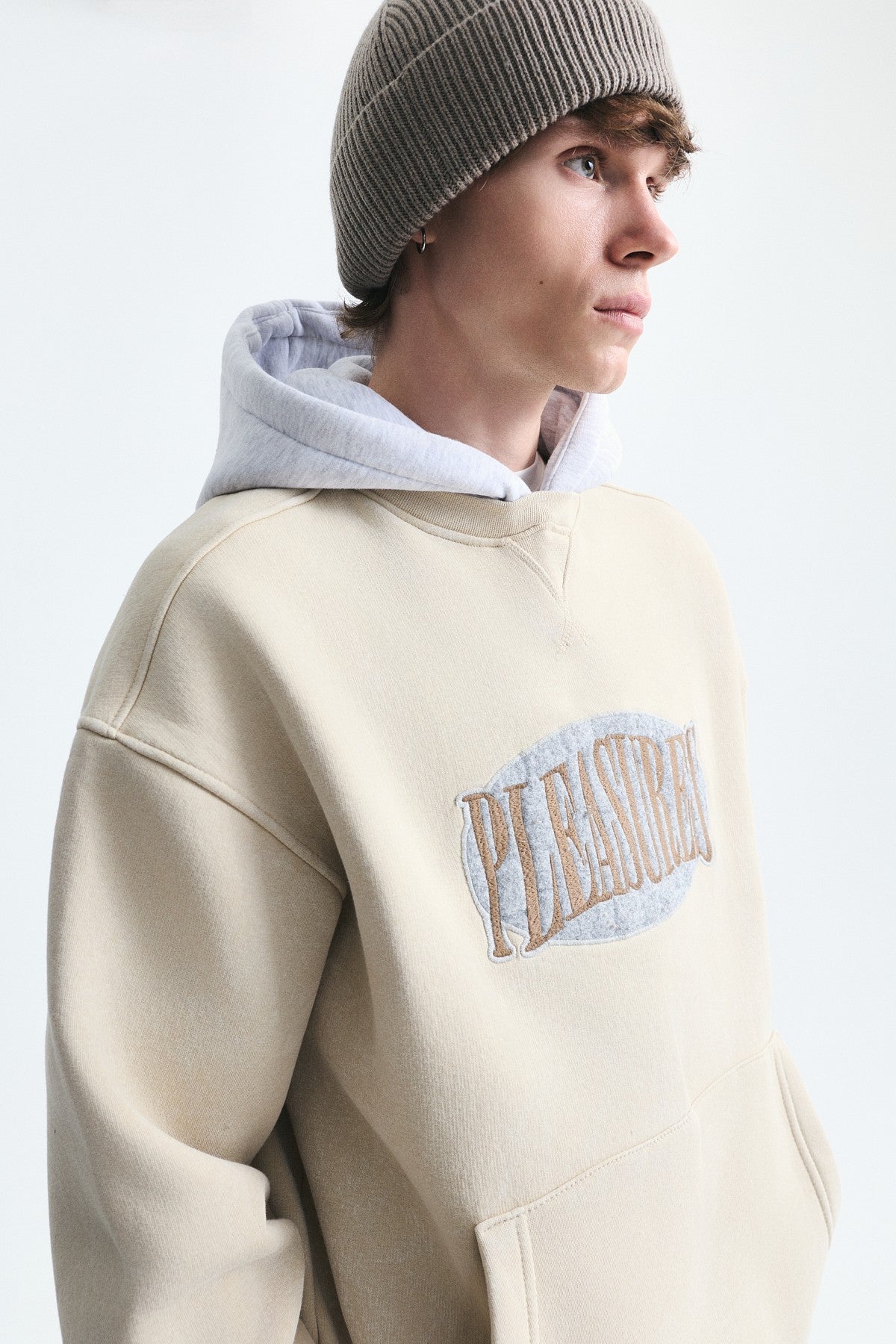 Oversized Printed Hooded Sweatshirt V70-266