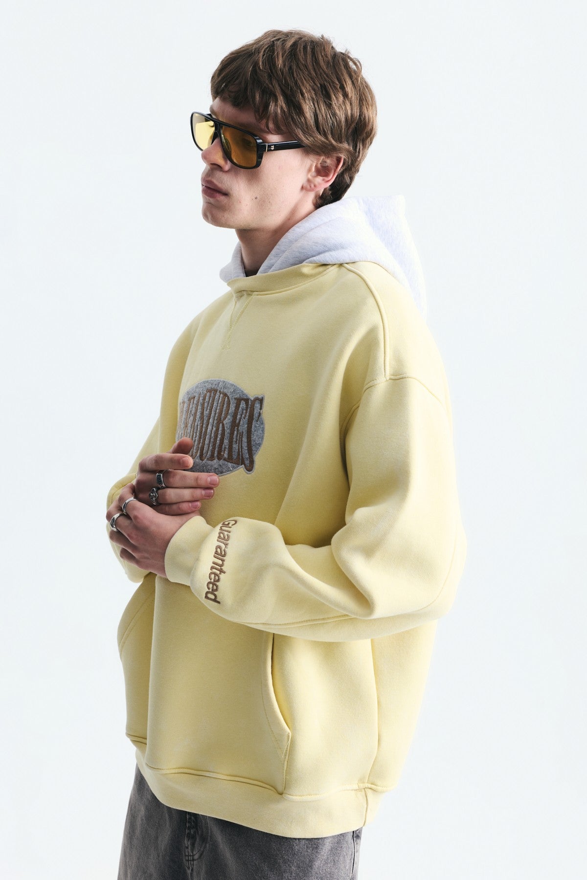 Oversized Printed Hooded Sweatshirt V70-266