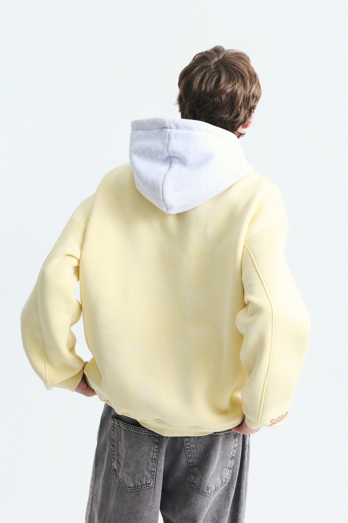 Oversized Printed Hooded Sweatshirt V70-266