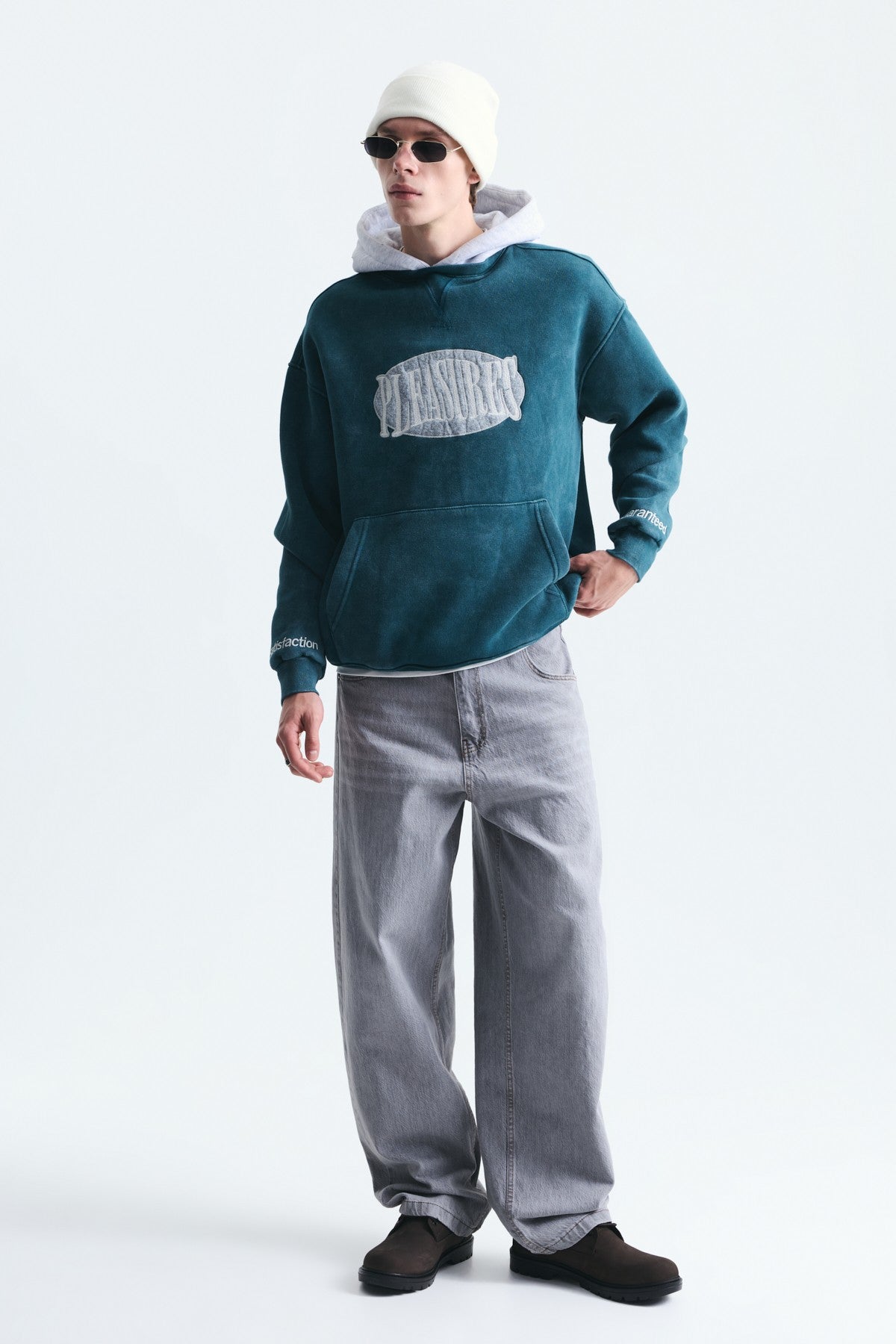 Oversized Printed Hooded Sweatshirt V70-266