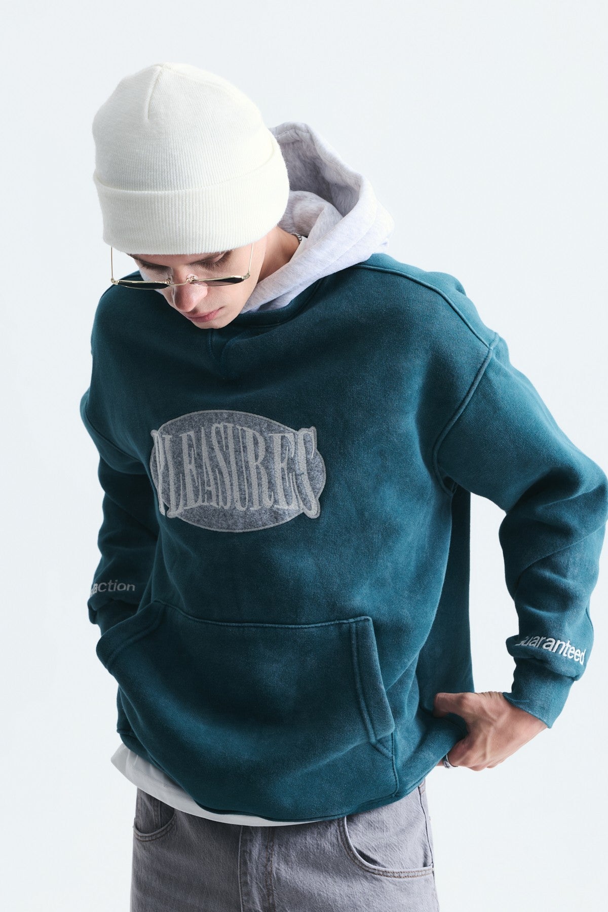 Oversized Printed Hooded Sweatshirt V70-266