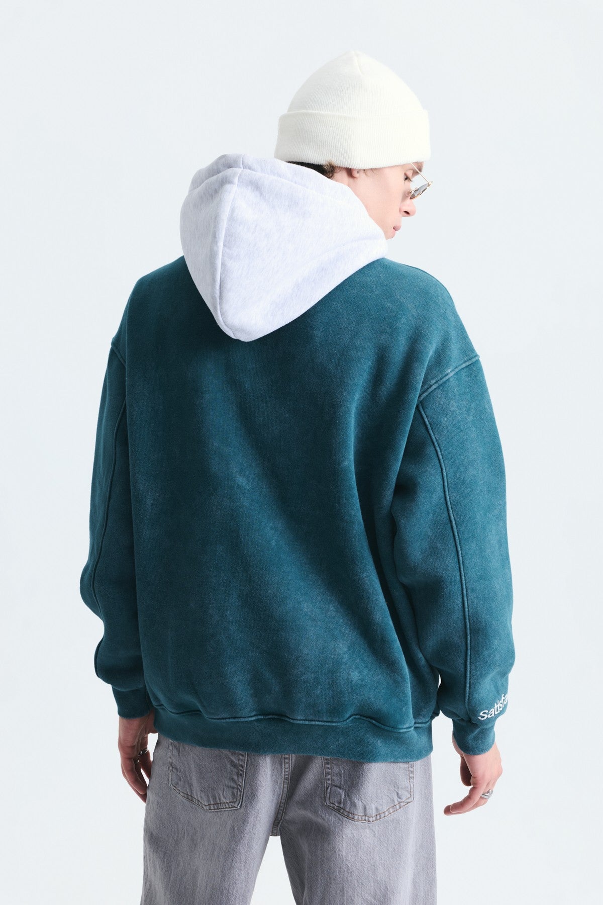 Oversized Printed Hooded Sweatshirt V70-266