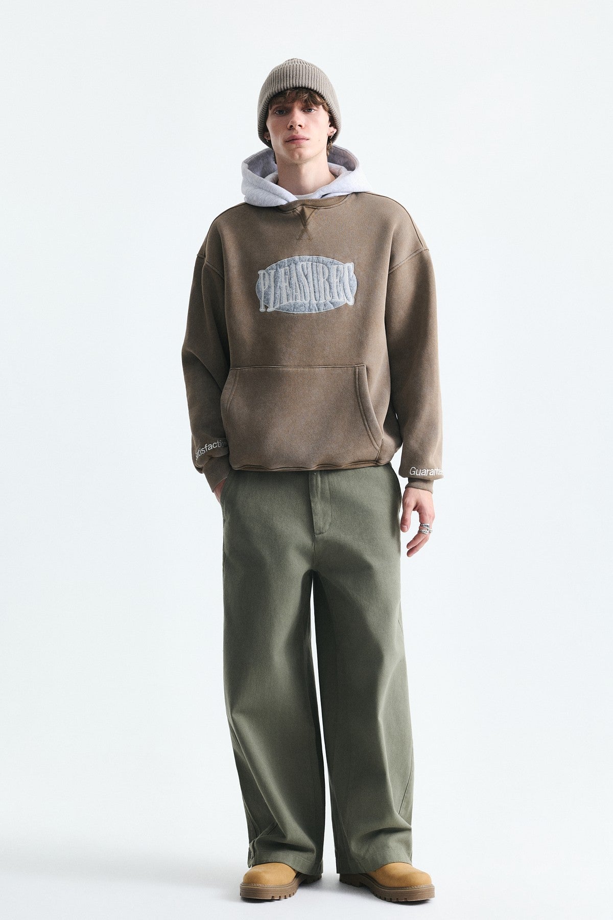 Oversized Printed Hooded Sweatshirt V70-266