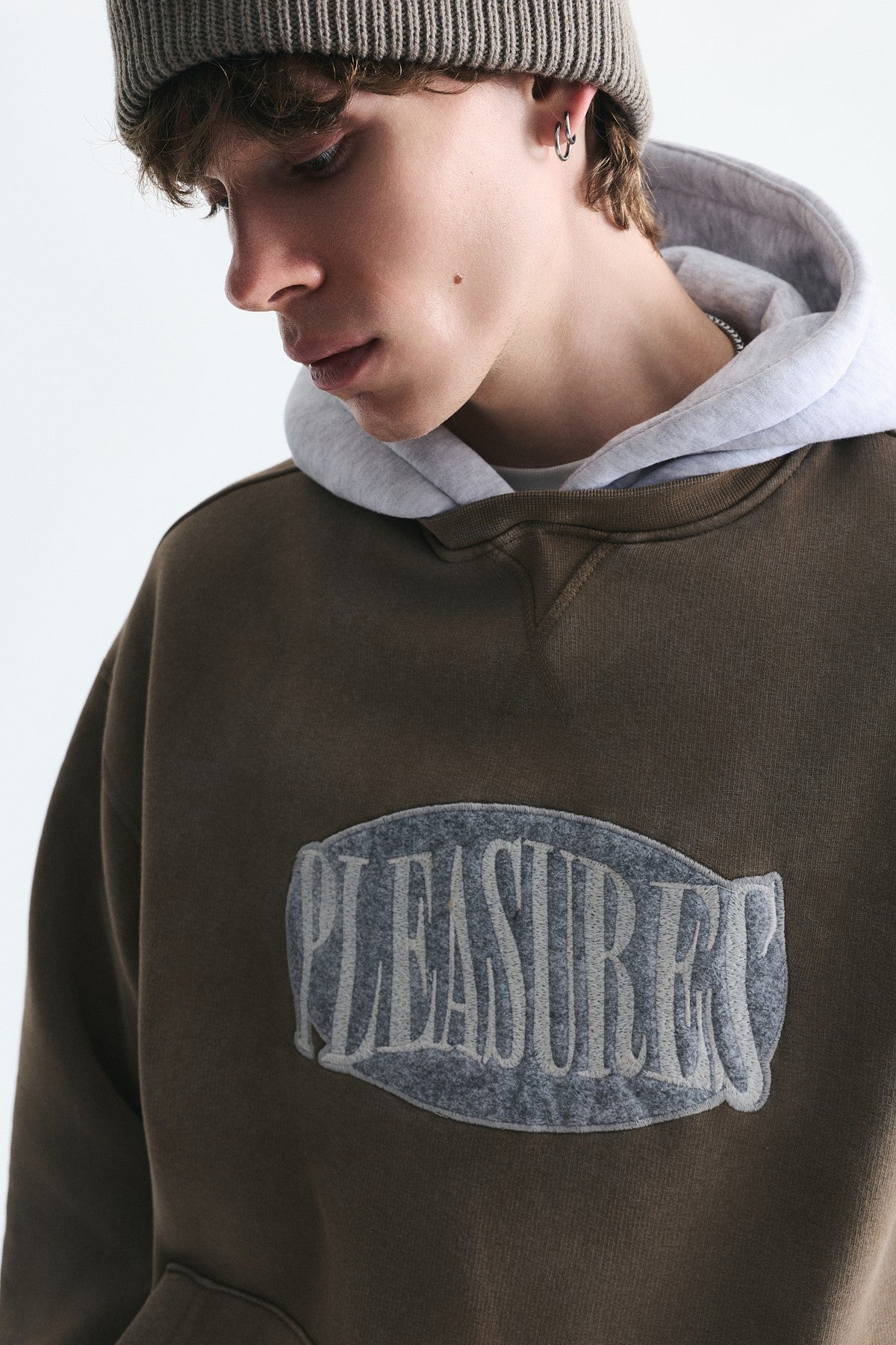 Oversized Printed Hooded Sweatshirt V70-266
