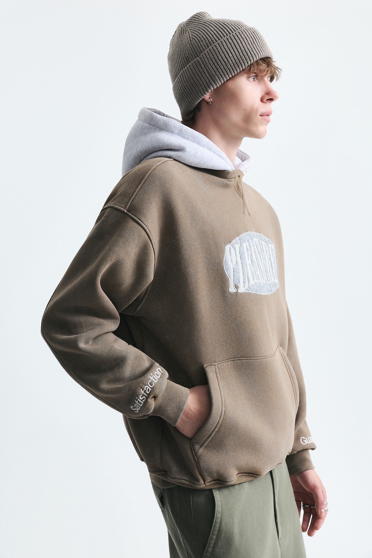 Oversized Printed Hooded Sweatshirt V70-266