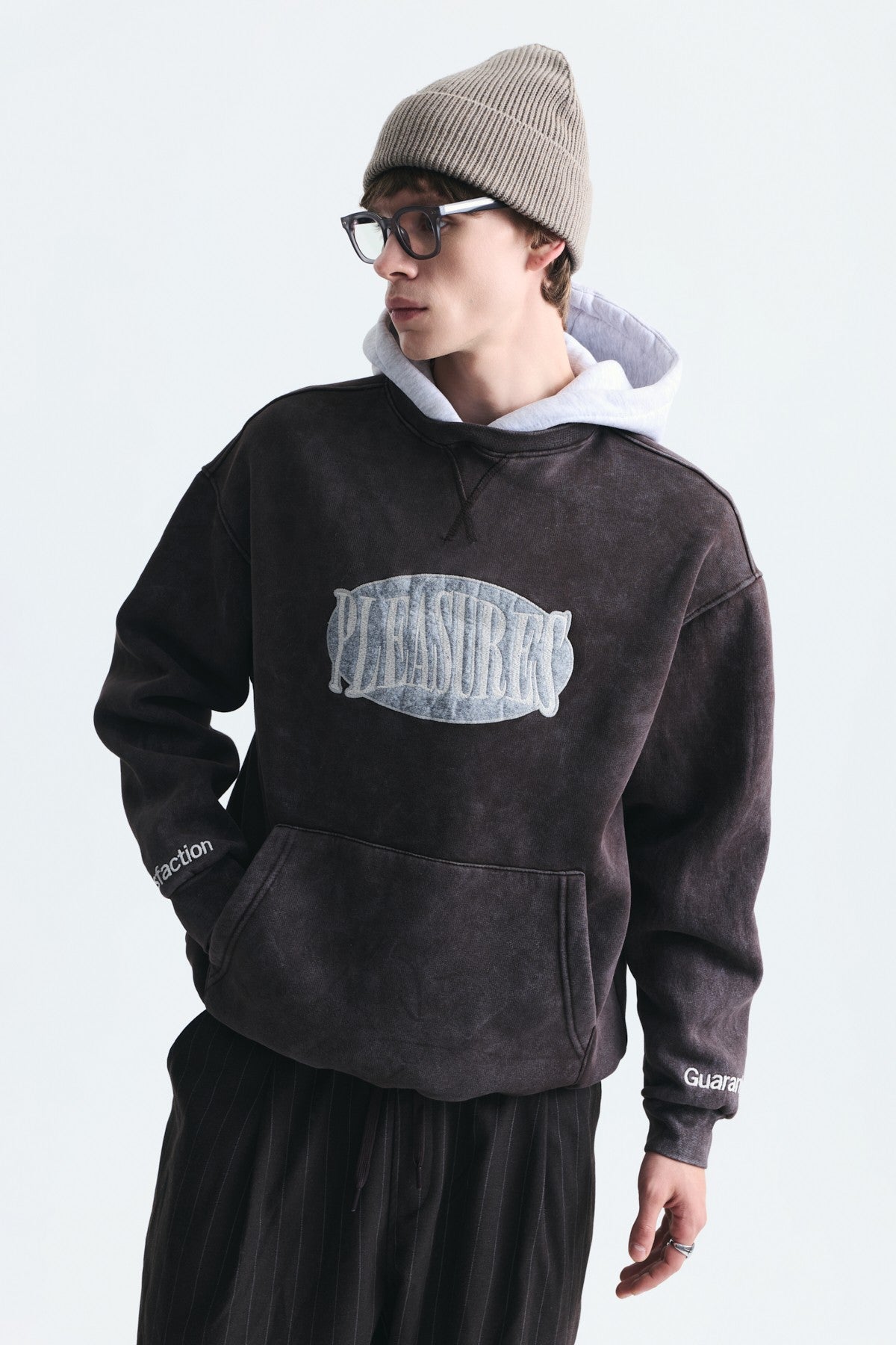 Oversized Printed Hooded Sweatshirt V70-266