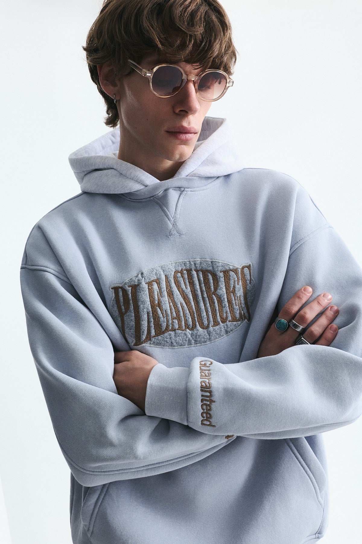 Oversized Printed Hooded Sweatshirt V70-266