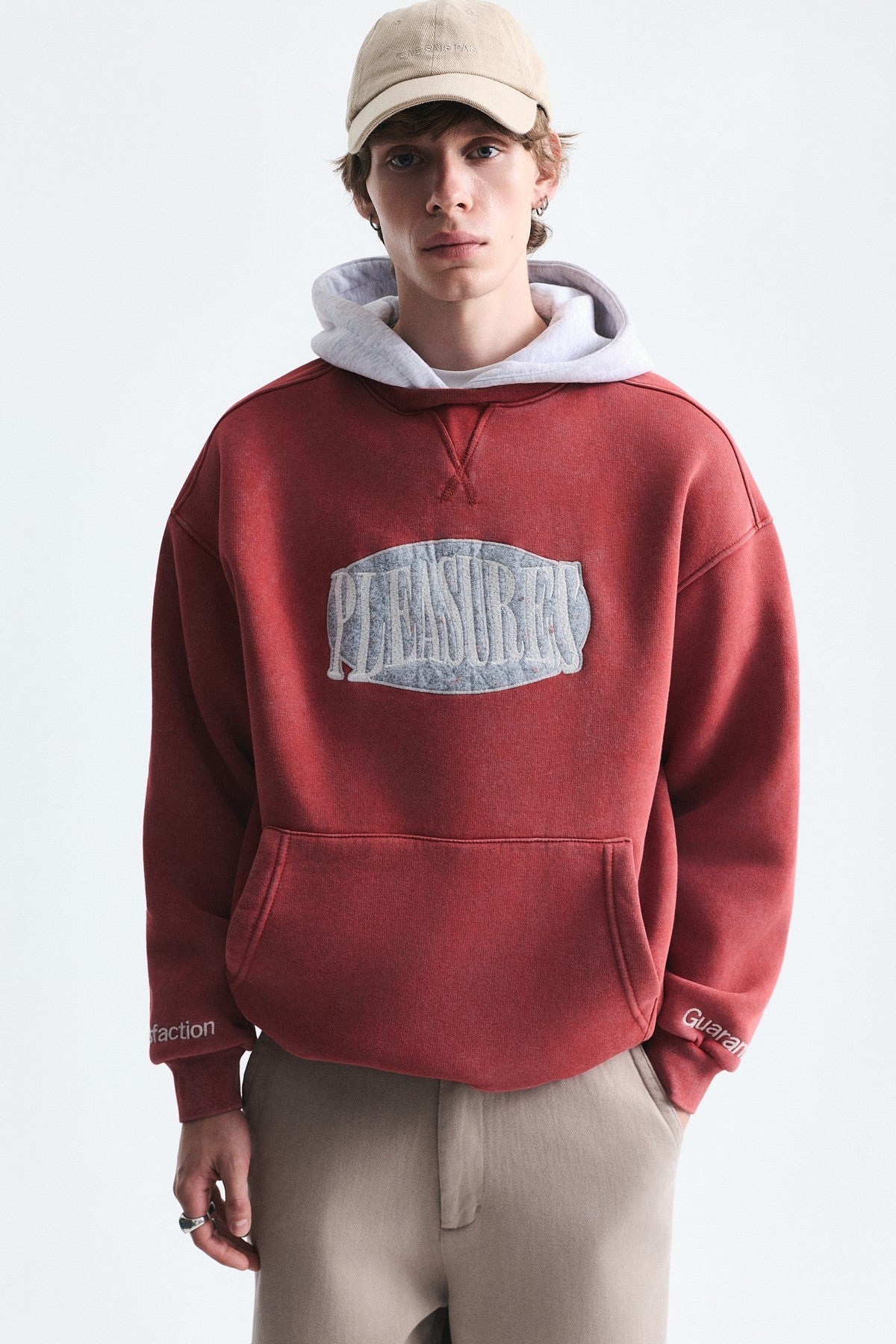 Oversized Printed Hooded Sweatshirt V70-266