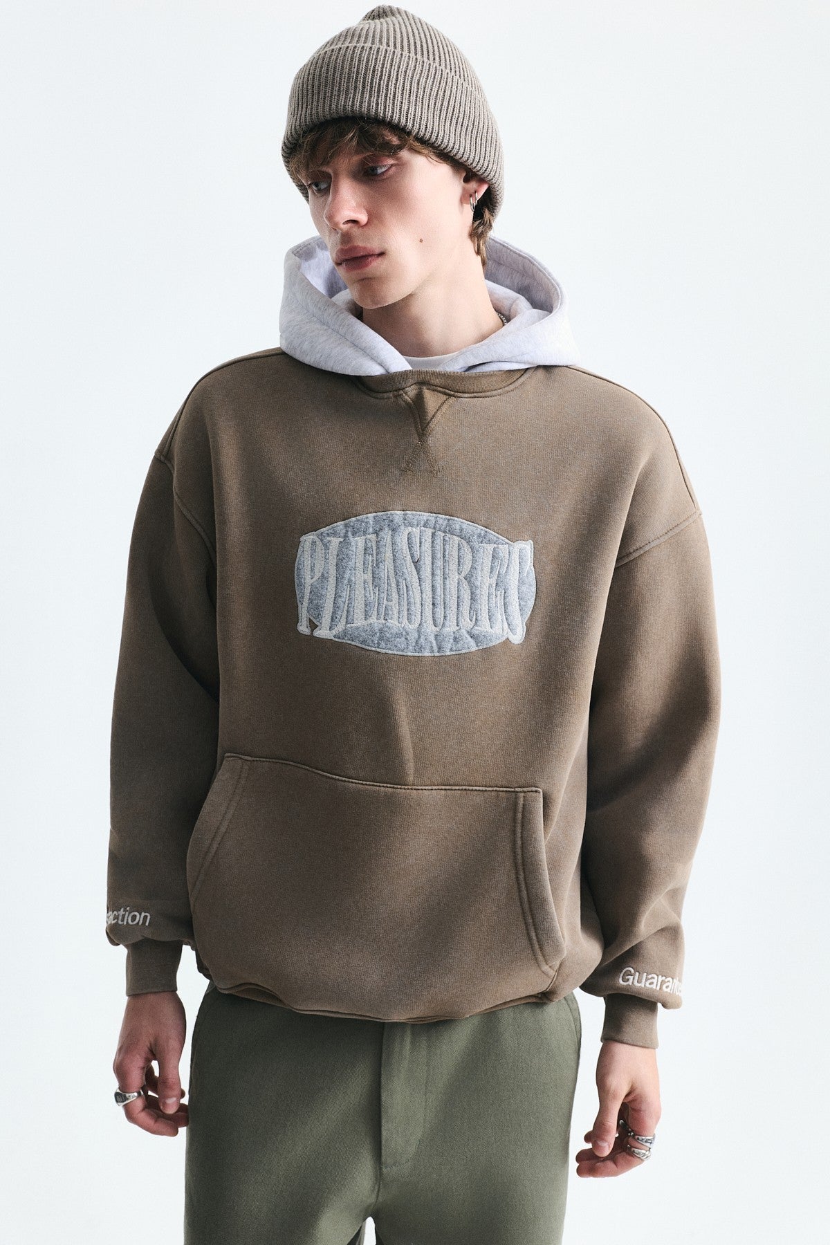 Oversized Printed Hooded Sweatshirt V70-266