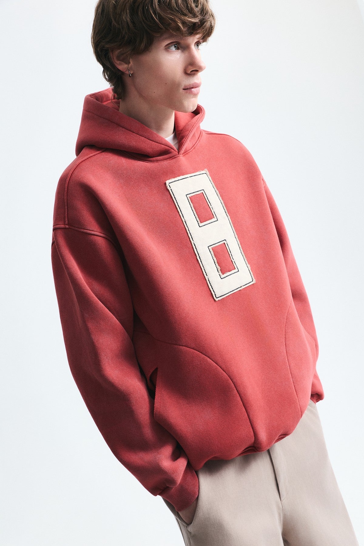 Oversized Sweatshirt with Printed Numbers
