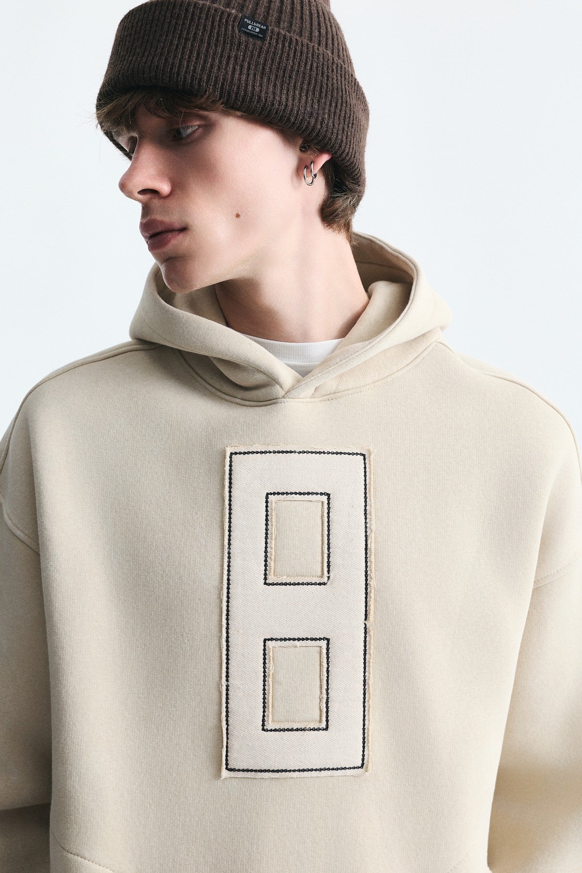 Oversized Sweatshirt with Printed Numbers