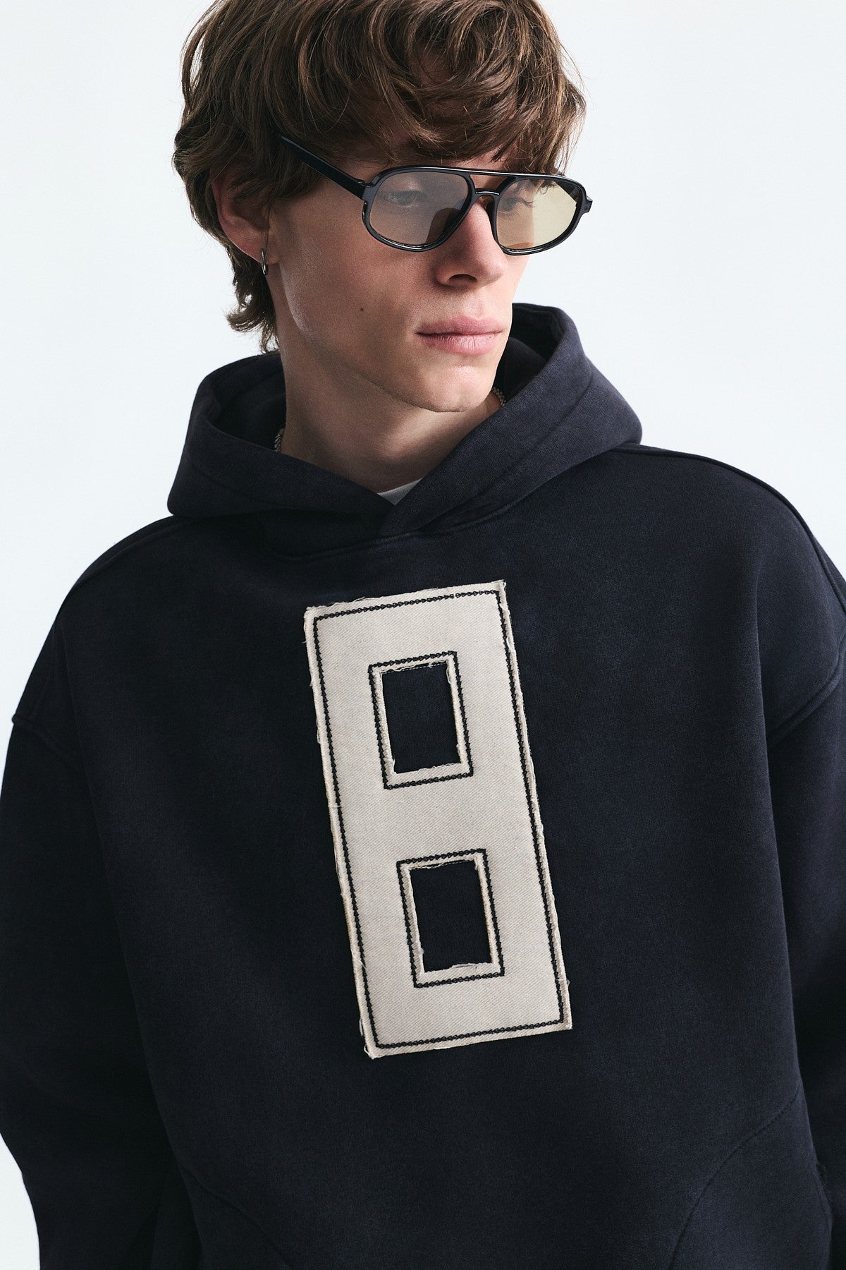 Oversized Sweatshirt with Printed Numbers