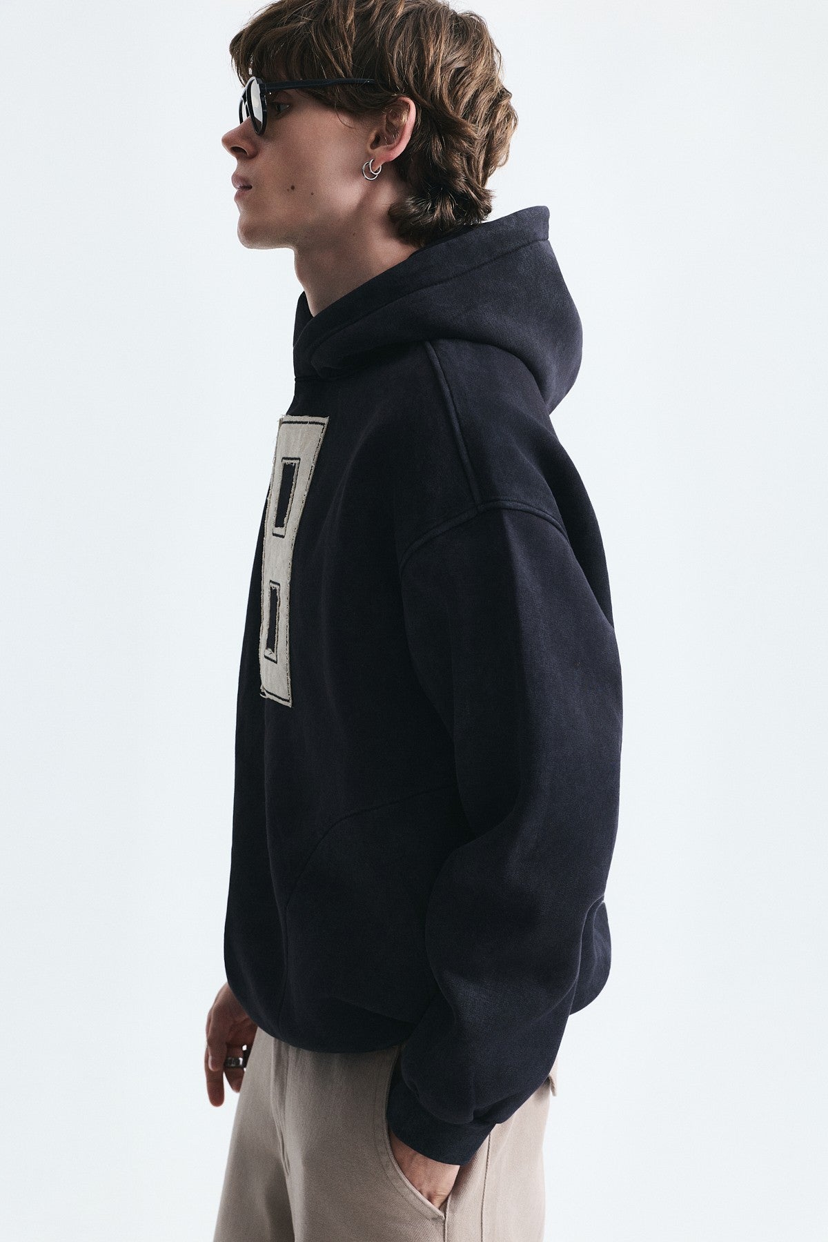 Oversized Sweatshirt with Printed Numbers