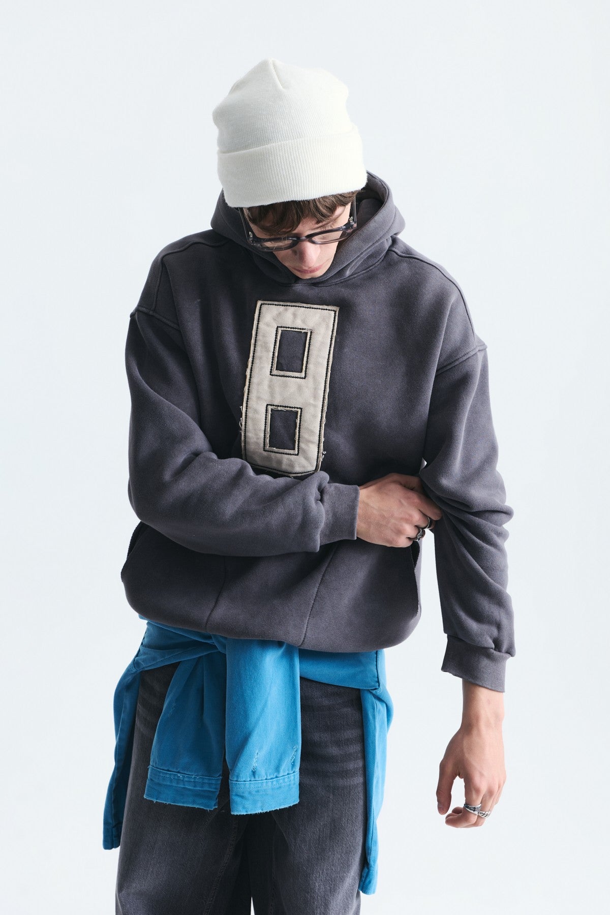 Oversized Sweatshirt with Printed Numbers