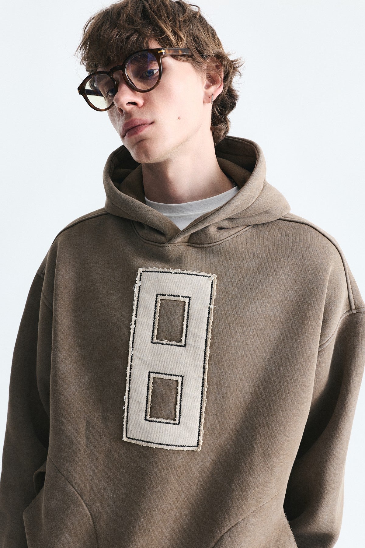 Oversized Sweatshirt with Printed Numbers