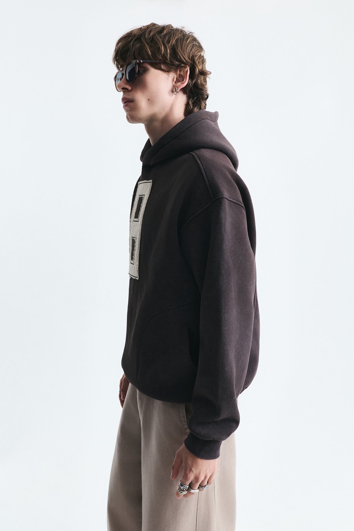Oversized Sweatshirt with Printed Numbers