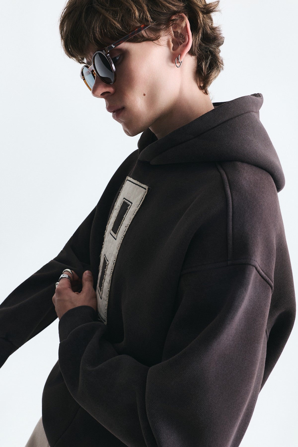 Oversized Sweatshirt with Printed Numbers
