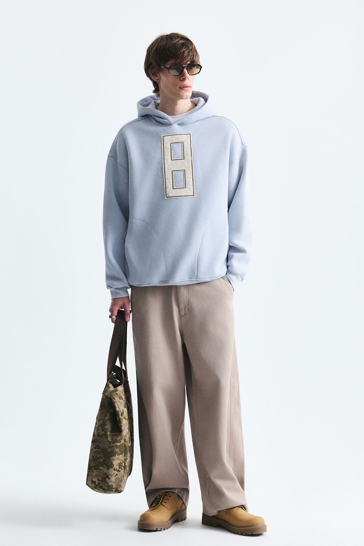 Oversized Sweatshirt with Printed Numbers