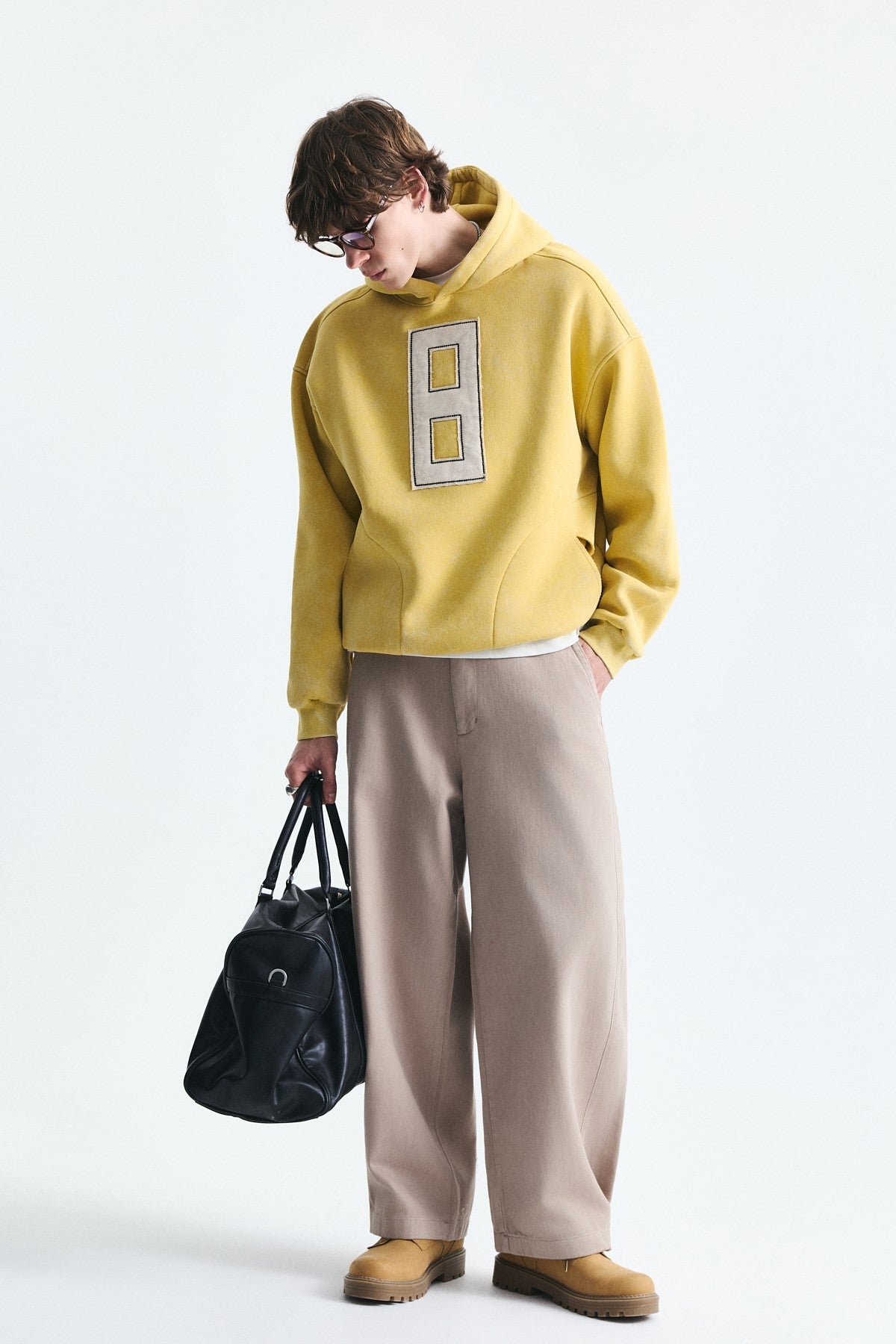 Oversized Sweatshirt with Printed Numbers
