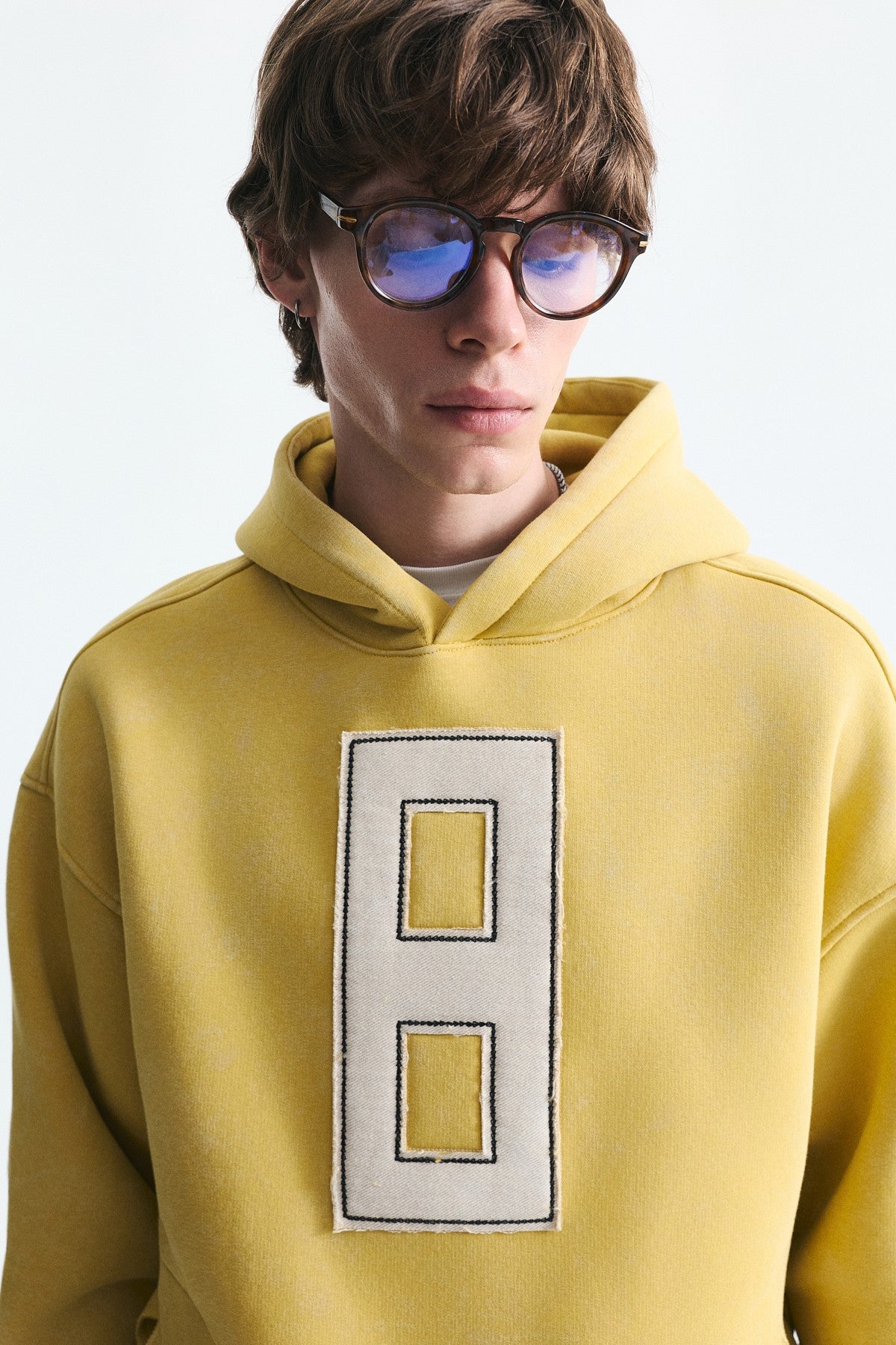 Oversized Sweatshirt with Printed Numbers