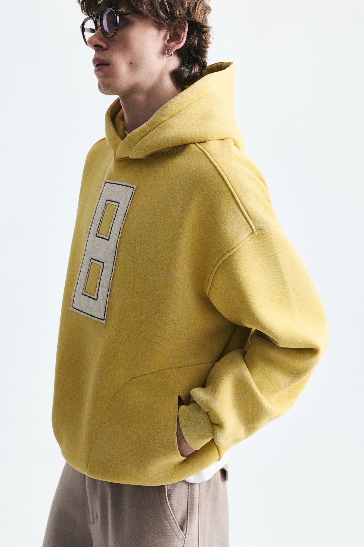 Oversized Sweatshirt with Printed Numbers