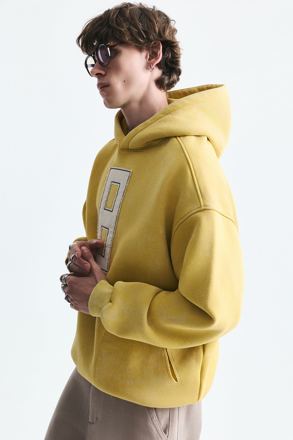 Oversized Sweatshirt with Printed Numbers