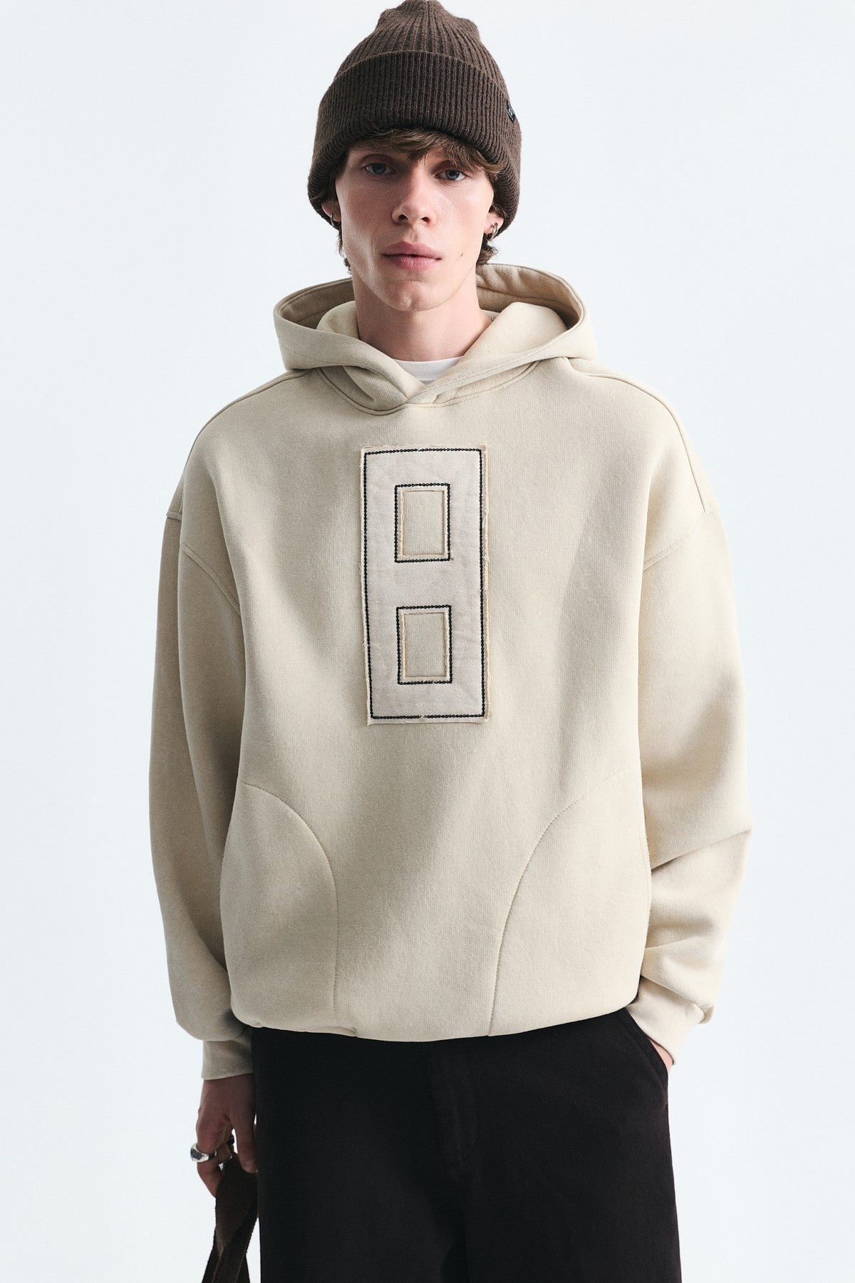 Oversized Sweatshirt with Printed Numbers
