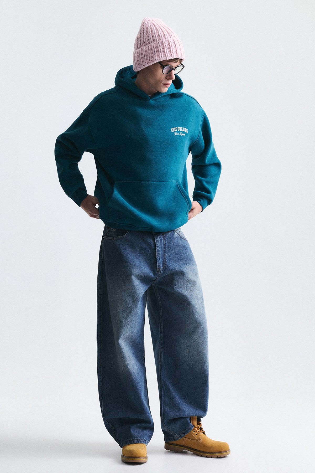 Oversized Washable Hooded Sweatshirt