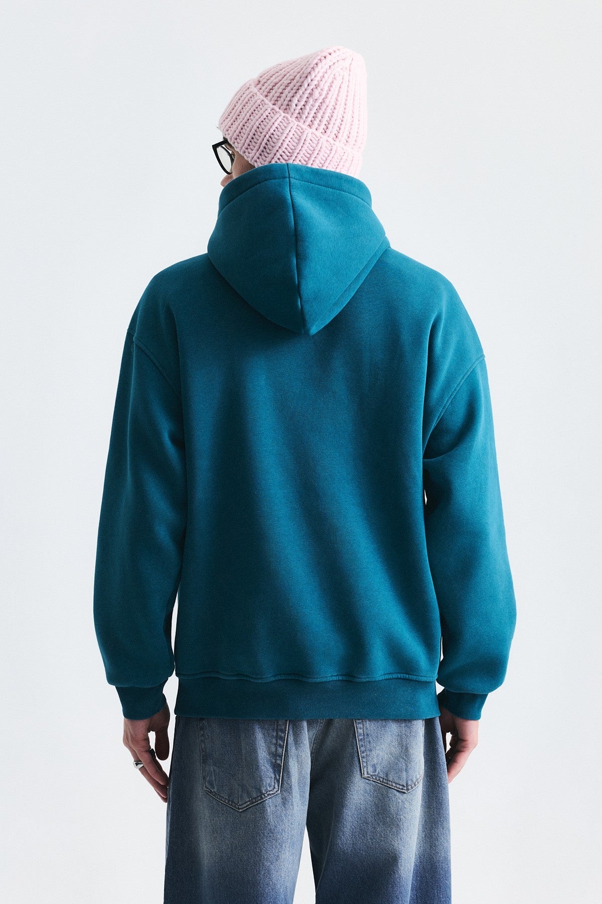 Oversized Washable Hooded Sweatshirt